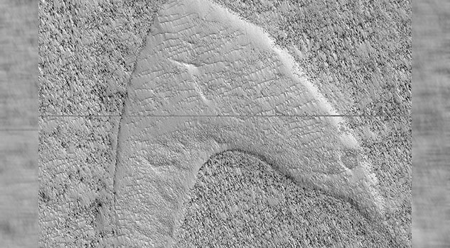 NASA descubre logotipo de Star Trek en Marte NASA descubre logotipo de Star Trek en Marte