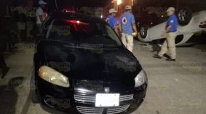 Choque y volcadura en Tuxpan