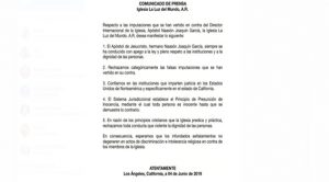 Detienen a líder de la Iglesia La Luz del Mundo