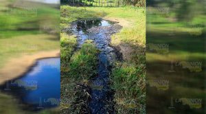 Habitantes de Xocotla reportan derrame de hidrocarburo