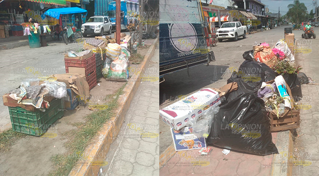 Persiste basura en Entabladero, camión recolector pasa hasta medio día o tarde