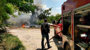 Sofocan conato de incendio en colonia de Álamo Sofocan conato de incendio en colonia de Álamo