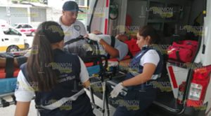 Hombre se lesiona al caer de más de 5 metros de altura