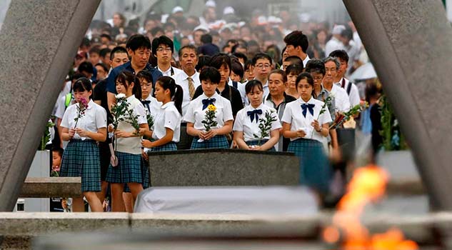 Claman en Japón por desarme nuclear en aniversario de Hiroshima