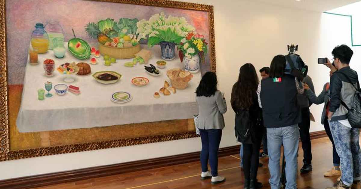 Exhiben en Los Pinos obras que expresidente Carlos Salinas encargó a pintores