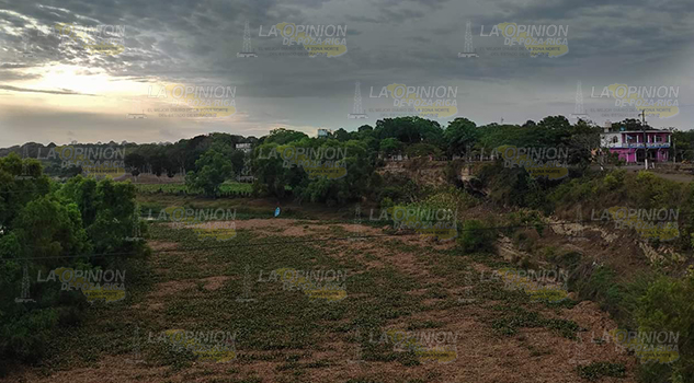El río Cazones, en su punto crítico