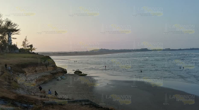 En Cazones, nace otra playa por la sequía