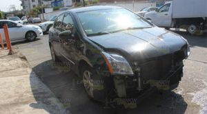 Encontronazo en la avenida 1, de la colonia Cazones en Poza Rica