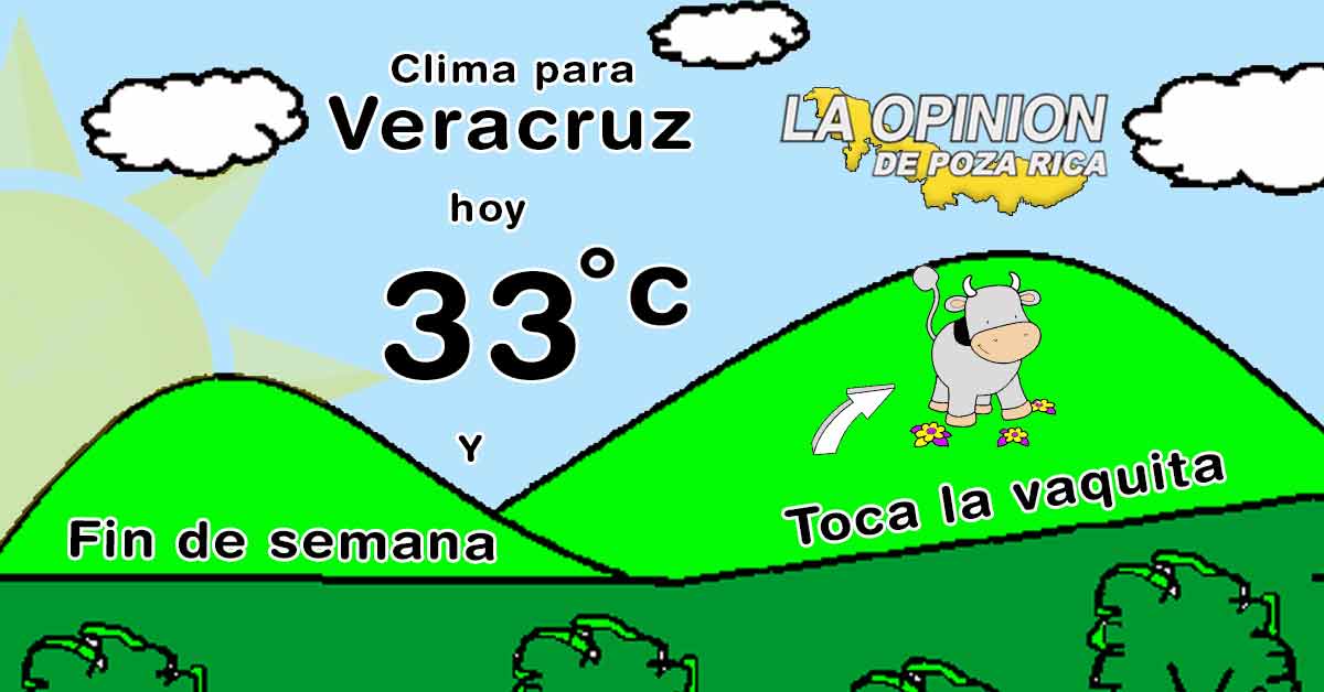 La previsión del tiempo en Veracruz para este fin de semana