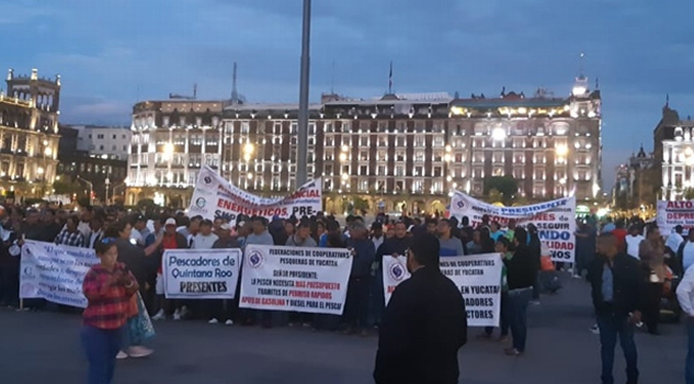 Pescadores de Veracruz se suman a protesta del sector a nivel nacional en la CDMX