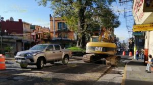 Por rehabilitación cortan vialidad en Centro Histórico de Xalapa