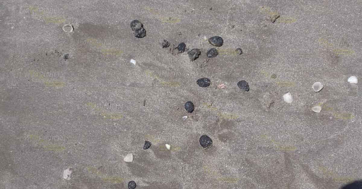 Zona costera en Tuxpan, contaminada con chapopote