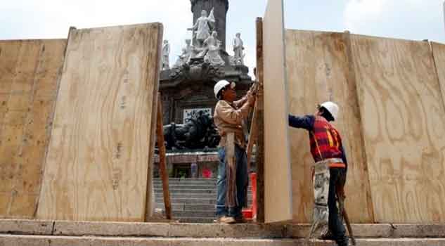 Cierran El Ángel de la Independencia para restauración