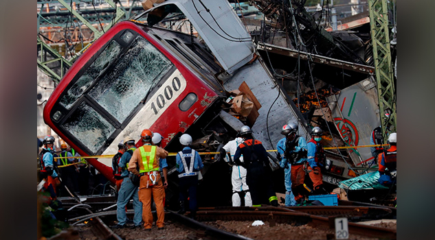 Accidente ferroviario en Yokohama deja 32 heridos