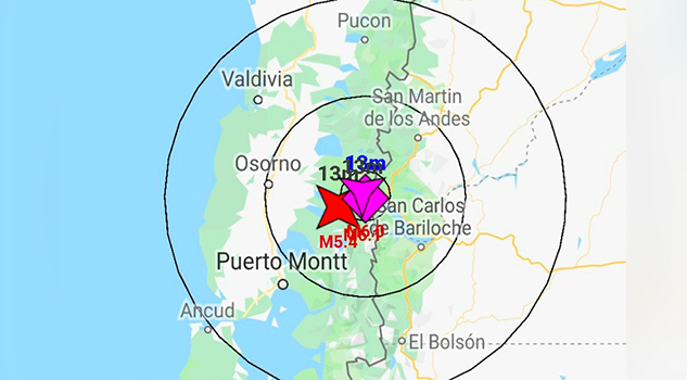 Chile registra sismo de magnitud 6.0