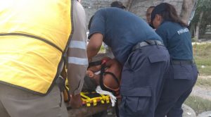Cae de un autobús y se lesiona en Tuxpan