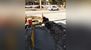 Gobierno de Poza Rica atiende y restaura desperfectos en calle Matarredonda