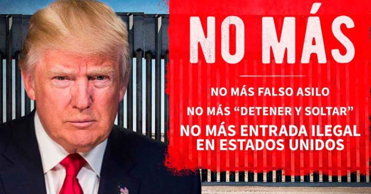 Trump carga contra la inmigración ilegal y los asilos falsos en su primer tuit en español
