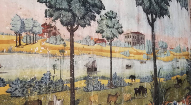La restauración de un palacio en Almagro saca a la luz murales del XIX