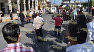 Macro simulacro en Palacio Municipal de Tlapacoyan