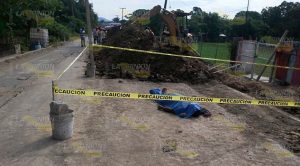 Sepultado por toneladas de tierra en la localidad Gildardo Muñoz