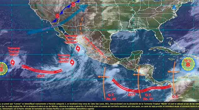 Pronóstico del clima de hoy: Lorena amenaza a Baja California Sur Pronóstico del clima de hoy: Lorena amenaza a Baja California Sur