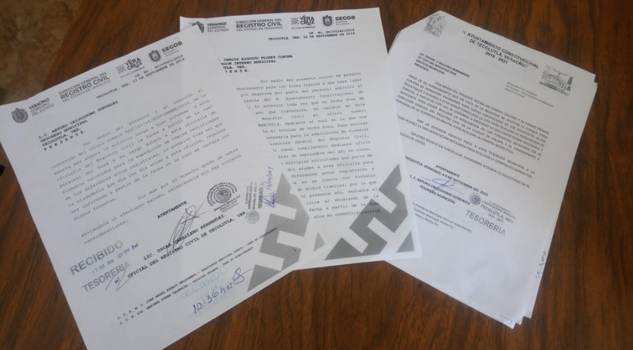 Registro civil sin formatos y sin fecha para obtenerlos