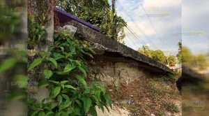 Se socava calle en Papantla, colocan señalamiento Se socava calle en Papantla, colocan señalamiento