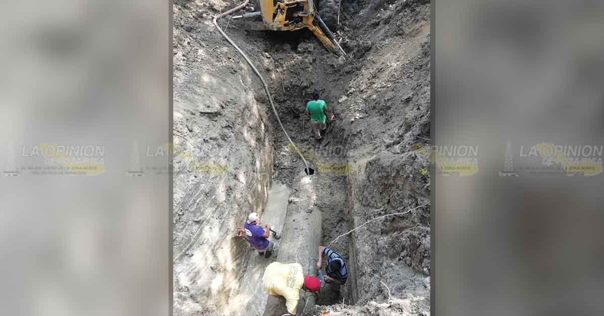Trabaja CAEV en megafuga que dejó sin agua a Poza Rica