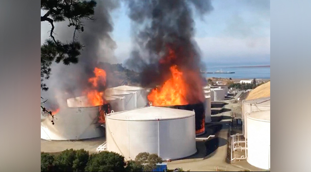 Se incendia refinería de California; varios tanques explotaron