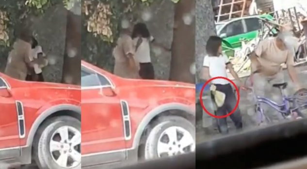 Hombre besa y manosea a una niña para después darle de comer (VIDEO)