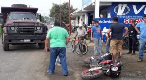 Motociclista de Chinampa lesionado