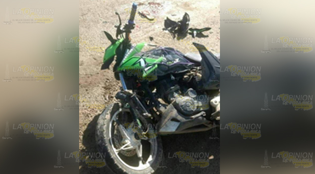 Lesionado en accidente de motocicleta