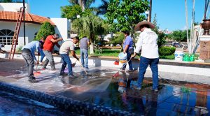 Avanza restauración de plaza Pueblo Viejo