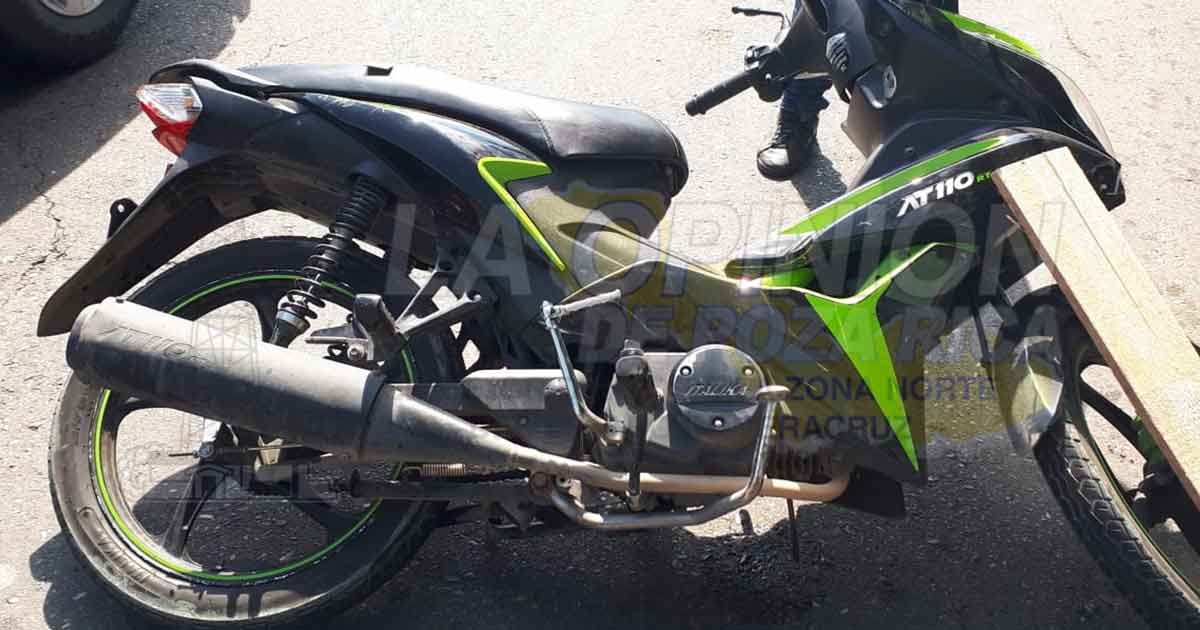 Atropellada por veloz motociclista