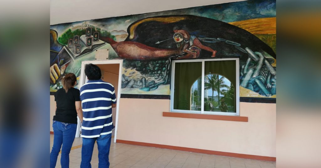 Reinauguran mural emblemático en Tuxpan