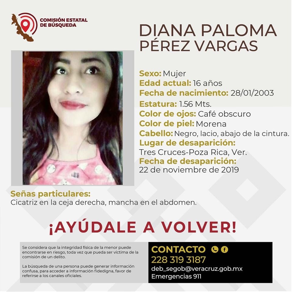 Una semana sin noticias de Diana Paloma Vargas, estudiante del Cbtis 78
