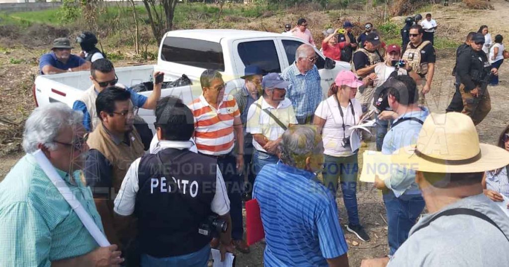 Realizan diligencias en terrenos de la parcela 44 ubicada atrás del CBTIS 78