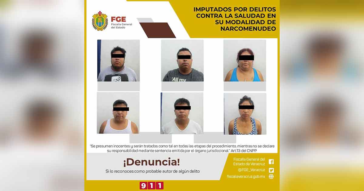 Fiscalía obtiene imputación contra seis probables narcomenudistas