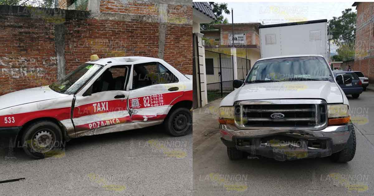 Taxista resulta lesionado en choque