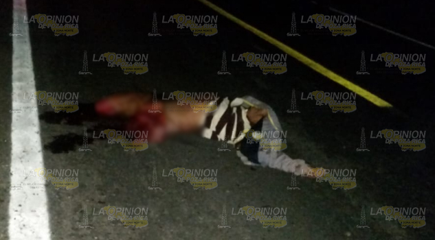 ¡Desmembrado por veloz auto! Ocurrió en la vía Álamo-Tamazunchale