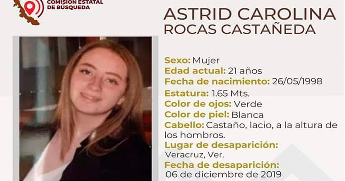 Desaparece joven de 21 años en Veracruz desde el 6 de diciembre