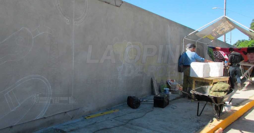 En proceso la obra artística e histórica en vitro mural