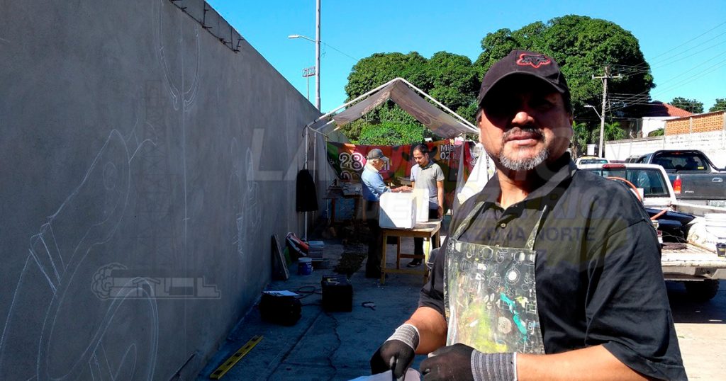 En proceso la obra artística e histórica en vitro mural