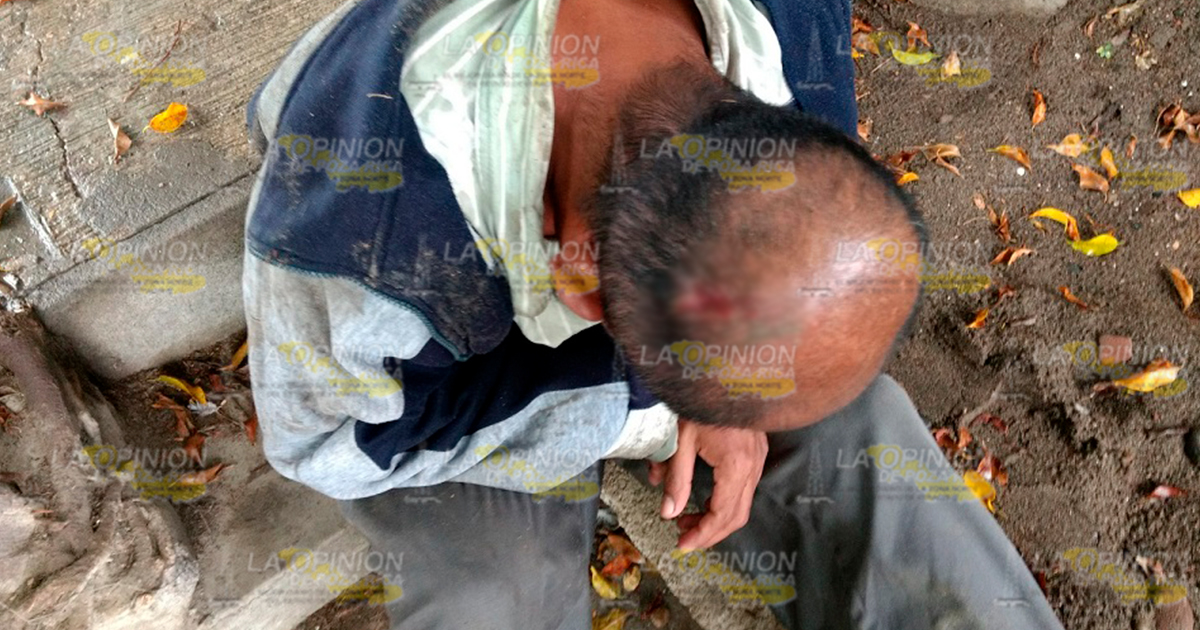 Jornalero en estado de ebriedad cae y se lesiona en Tantoyuca