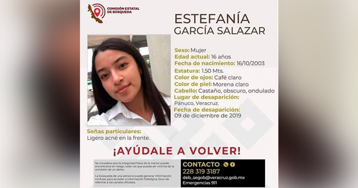 Estefanía se extravió en Pánuco, ayúdale a volver a casa