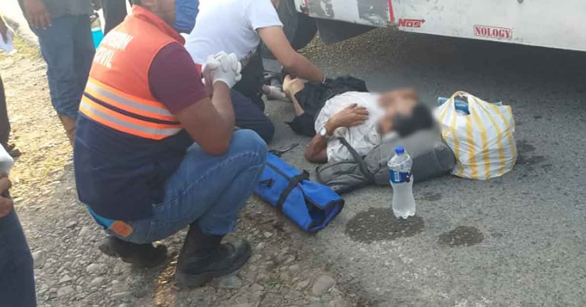 ¡Muere atropellado por un autobús de la línea Transportes Barra Norte!