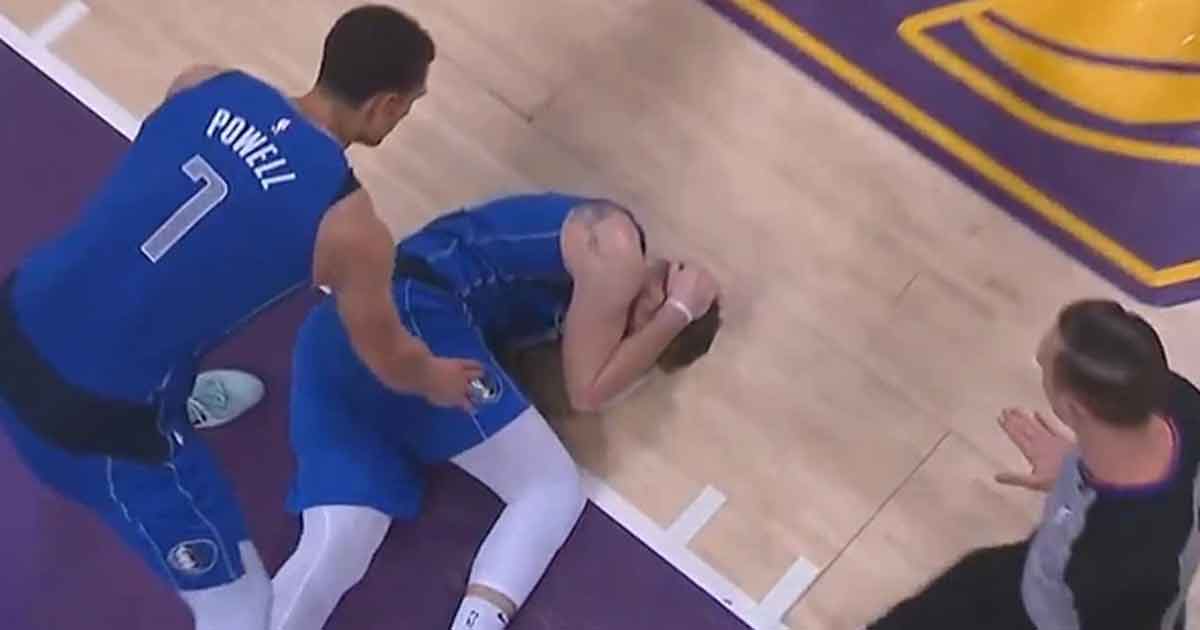Susto en la NBA: el tremendo golpe de Luka Doncic que preocupó hasta al propio LeBron James
