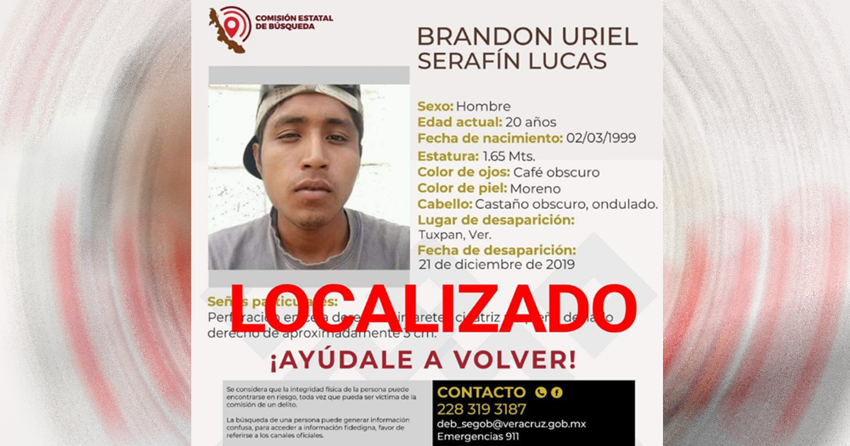 Localizan muerto a joven que había sido reportado como desaparecido en Tuxpan