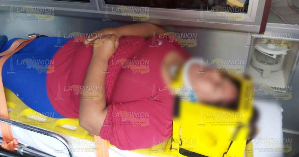 Pasajera lesionada en encontronazo en la colonia 27 de Septiembre